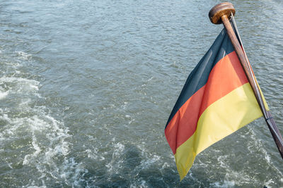 View of boats in water