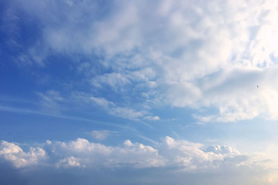 Low angle view of clouds in sky