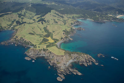 High angle view of sea