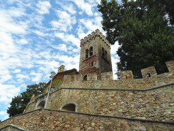 Low angle view of castle against sky