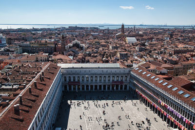 High angle view of san marco square venice 