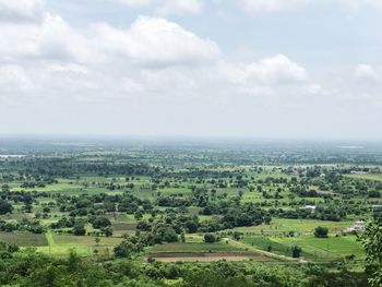 Aerial view of landscape against sky