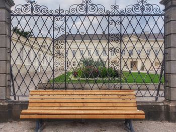 Fence by metal gate