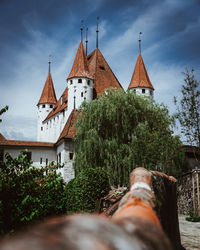 Low angle view of building against sky