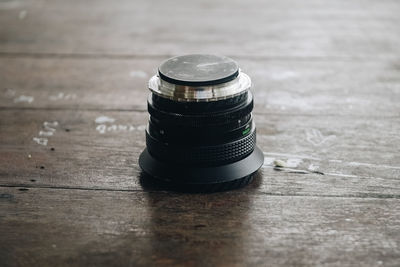 Close-up of wood on table