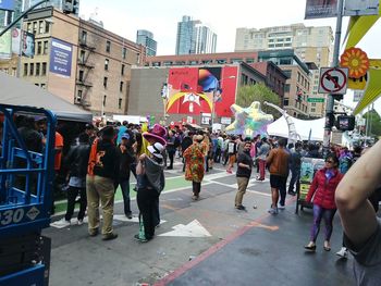 People on city street