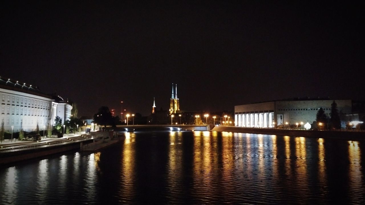 ILLUMINATED CITY AT NIGHT