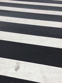 Zebra crossing on road