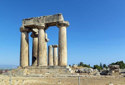 Old ruins against blue sky