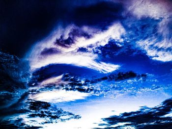 Low angle view of lightning in sky