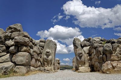 Scenic view of rocks against sky 