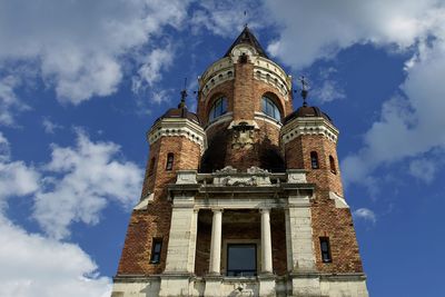 Low angle view of historic building against sky from zemun