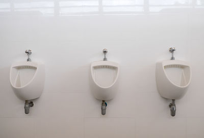 Urinals in bathroom