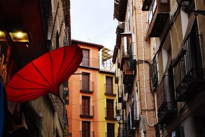 Low angle view of buildings in city