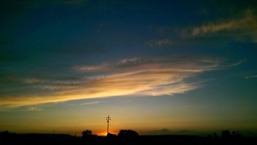 Silhouette of trees at sunset