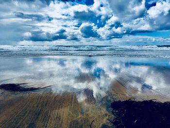 Scenic view of sea against sky