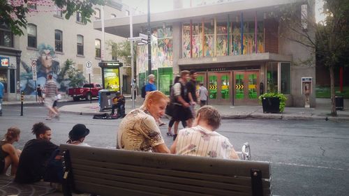 People sitting on chair