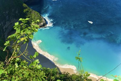 High angle view of swimming pool