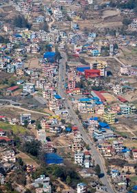 High angle view of cityscape