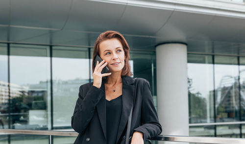 Businesswoman talking on phone