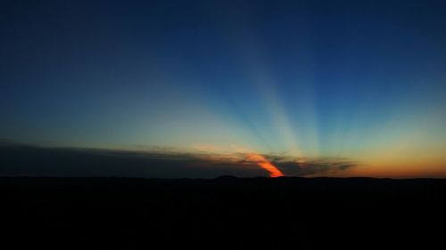 Sunset over landscape