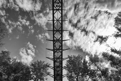Low angle view of trees against sky