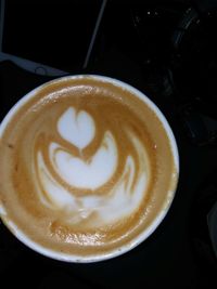 Close-up of cappuccino