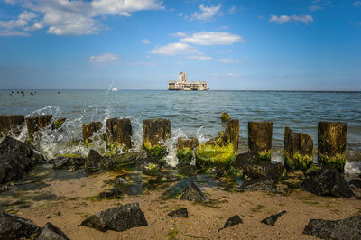 Scenic view of sea against sky