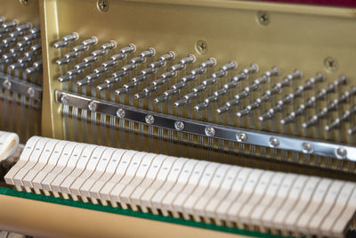 Close-up of piano keys