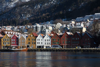 Buildings in city at waterfront