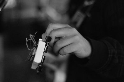 Close-up of woman hand