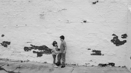 Children standing on street