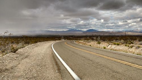 Empty road passing through landscape