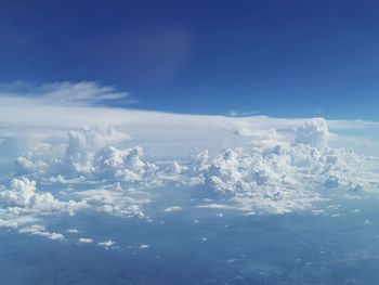 Low angle view of clouds in blue sky