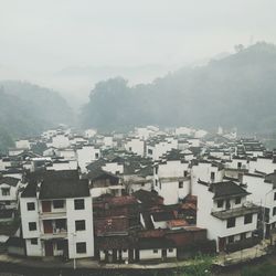 Townscape with houses in background