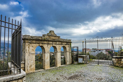 View of historical building against cloudy sky