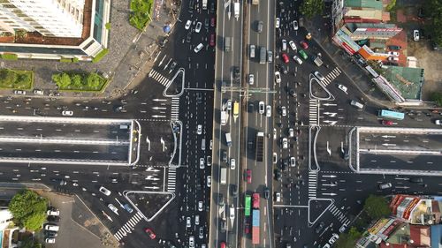 High angle view of cityscape