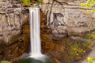 Scenic view of waterfall