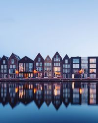 Reflection of built structures in water