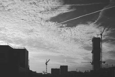 Low angle view of city against sky