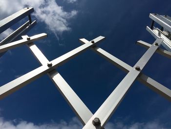 Low angle view of blue sky