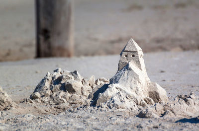 Close-up of sand on beach