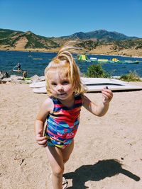 Full length of boy on beach