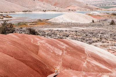 High angle view of a desert