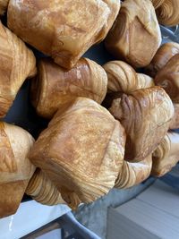 High angle view of pumpkins for sale in store