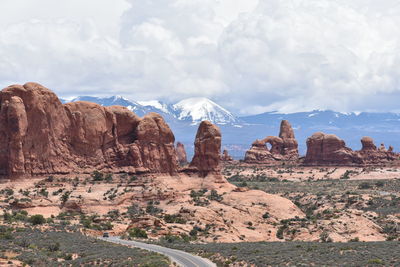 Scenic view of mountain against sky