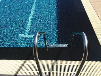 High angle view of swimming pool