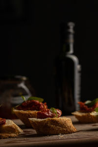 Close-up of food on table