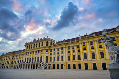 Low angle view of historical building against sky