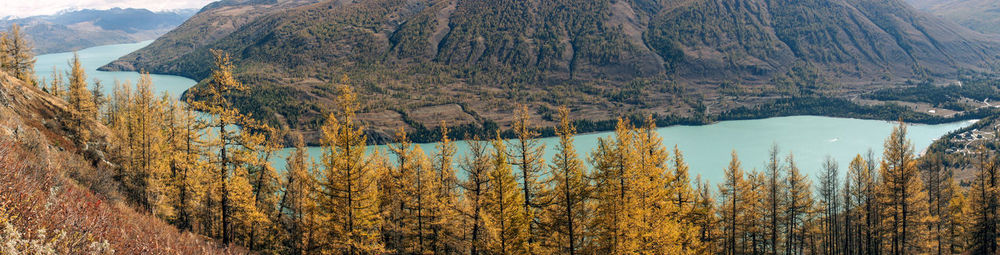 Scenic view of lake against mountain